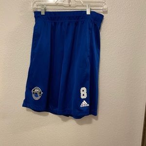 Adidas blue althetic shorts men’s medium
